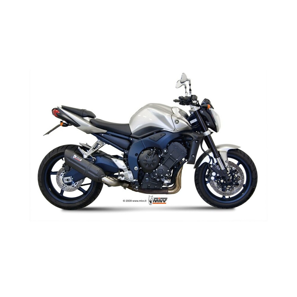 Silencieux MIVV Suono inox brossé noir/casquette carbone  Yamaha FZ1/FZ1 Fazer