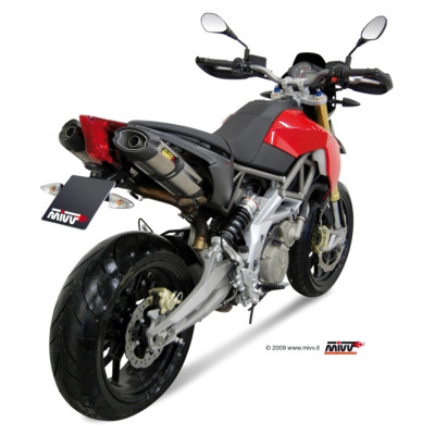 Silencieux double MIVV Suono inox/casquette carbone Aprilia Dorsoduro 750