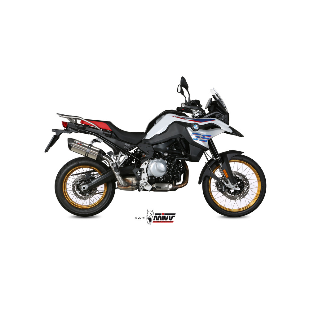 Silencieux MIVV Suono inox/casquette carbone BMW F850GS