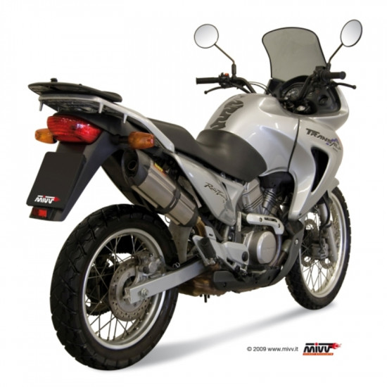 Silencieux MIVV Suono inox/casquette carbone Honda XL750V Transalp