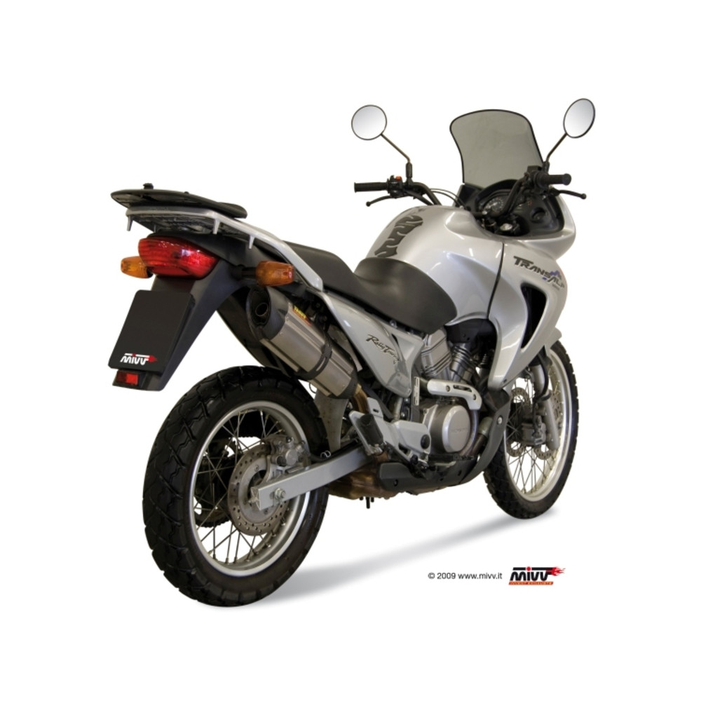 Silencieux MIVV Suono inox/casquette carbone Honda XL750V Transalp