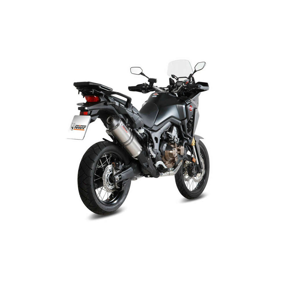 Silencieux MIVV Oval Carbon Cap titane Honda CRF1000L Africa Twin