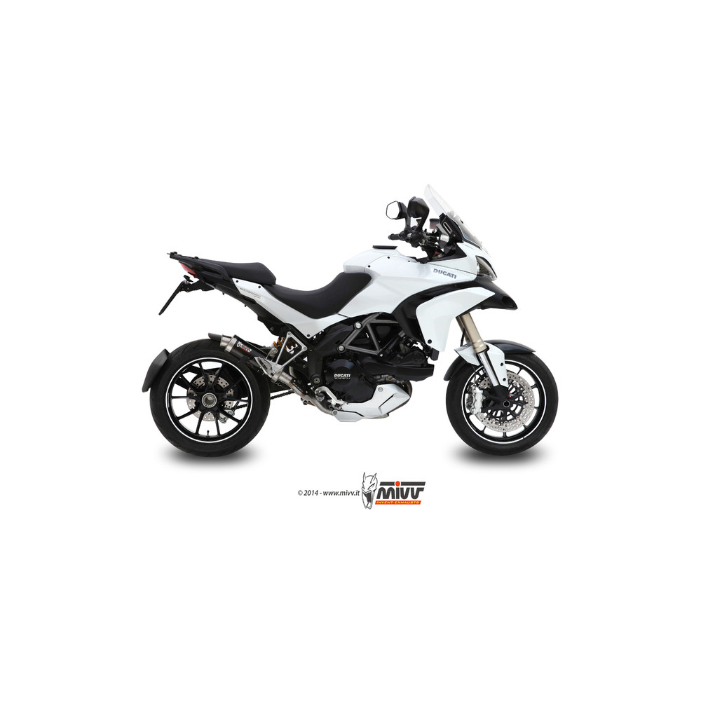 Silencieux MIVV GP inox brossé noir Ducati Multistrada 1200