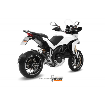 Silencieux MIVV GP inox brossé noir Ducati Multistrada 1200