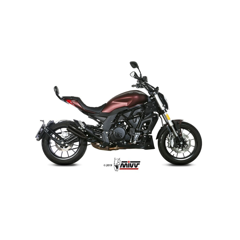 Silencieux MIVV Double Gun Full inox noir Benelli 502C