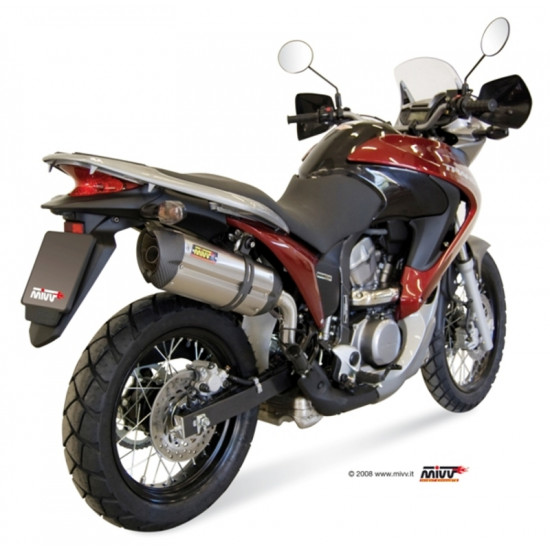 Silencieux MIVV Suono inox/casquette carbone Honda XL700V Transalp