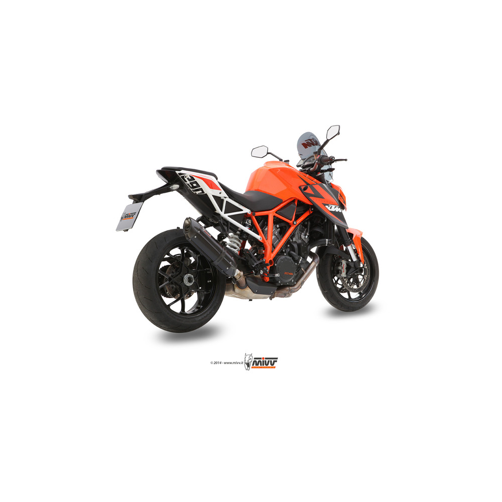 Silencieux MIVV Suono inox brossé noir/casquette carbone KTM 1290 Super Duke R