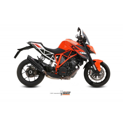 Silencieux MIVV Suono inox brossé noir/casquette carbone KTM 1290 Super Duke R