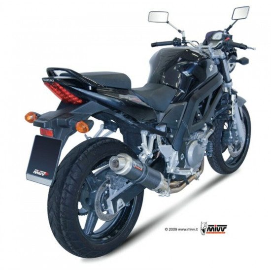 Silencieux + demi-ligne MIVV GP carbone Suzuki SV650