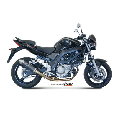 Silencieux + demi-ligne MIVV GP carbone Suzuki SV650