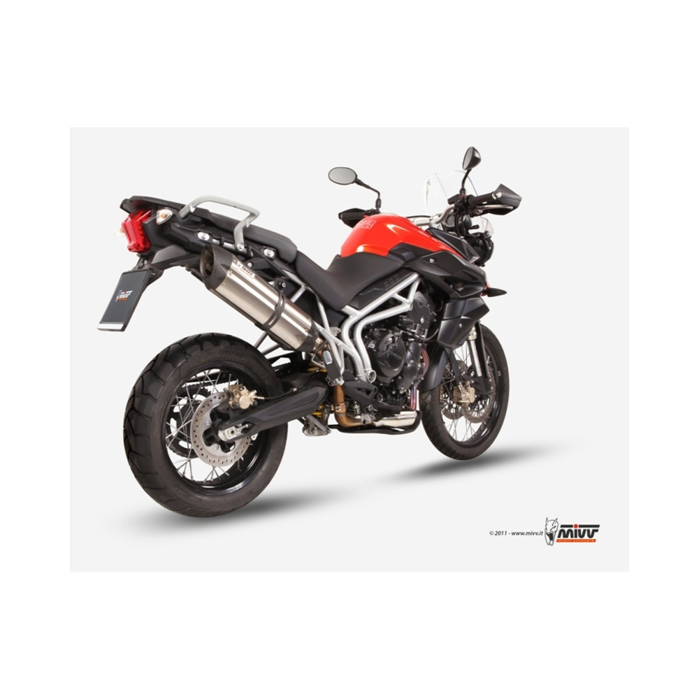 Silencieux MIVV Suono inox/casquette carbone Triumph Tiger 800