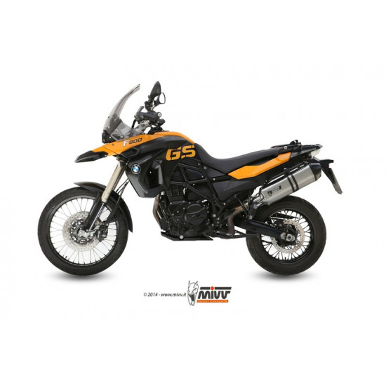 Silencieux MIVV Speed Edge inox/casquette carbone BMW F650GS/F800GS