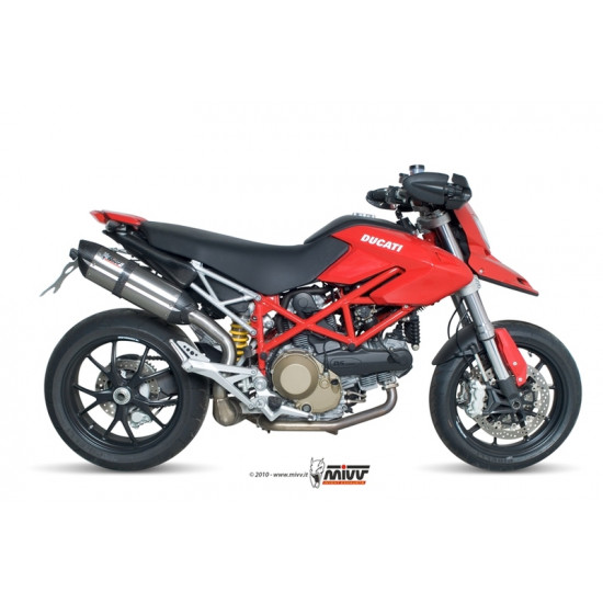 Silencieux MIVV Suono inox/casquette carbone Ducati Hypermotard 1100