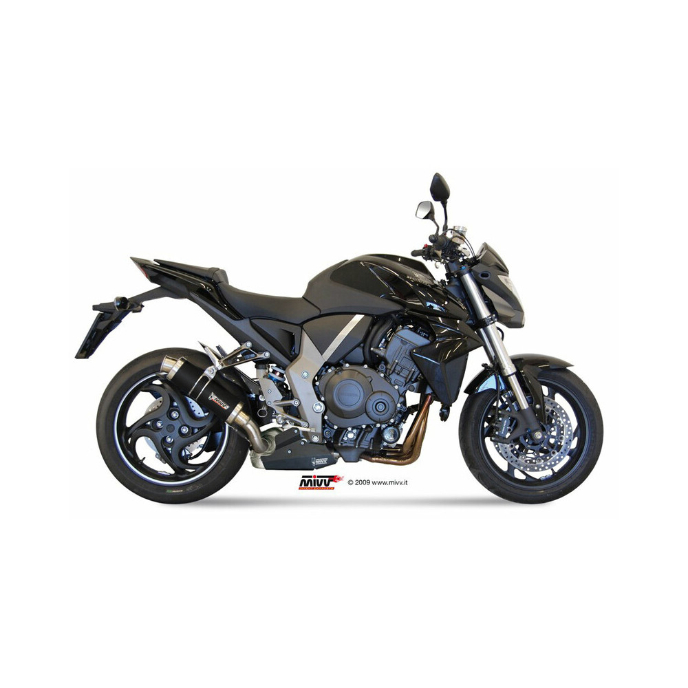 Silencieux MIVV GP inox brossé noir Honda CB1000R