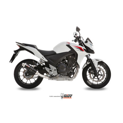 Silencieux MIVV GP inox brossé noir Honda CB500F/CB500X/CBR500R