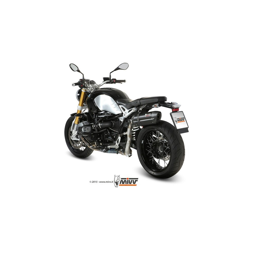 Silencieux MIVV Suono inox/casquette carbone BMW R1200 nineT