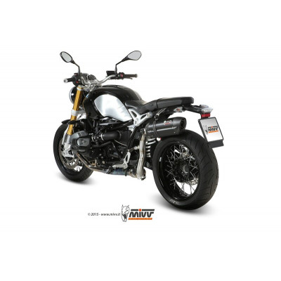 Silencieux MIVV Suono inox/casquette carbone BMW R1200 nineT