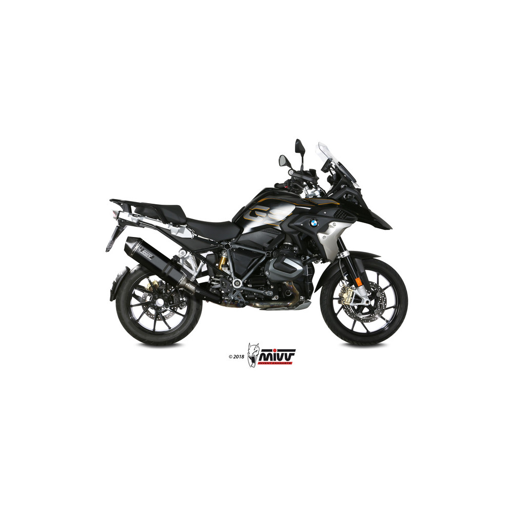 Silencieux MIVV Speed Edge inox noir/casquette carbone BMW R1250GS