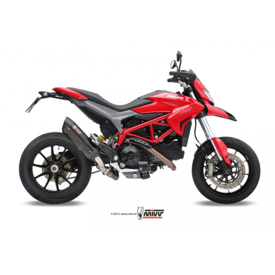 Silencieux MIVV Suono inox brossé noir/casquette carbone Ducati Hypermotard 821/SP