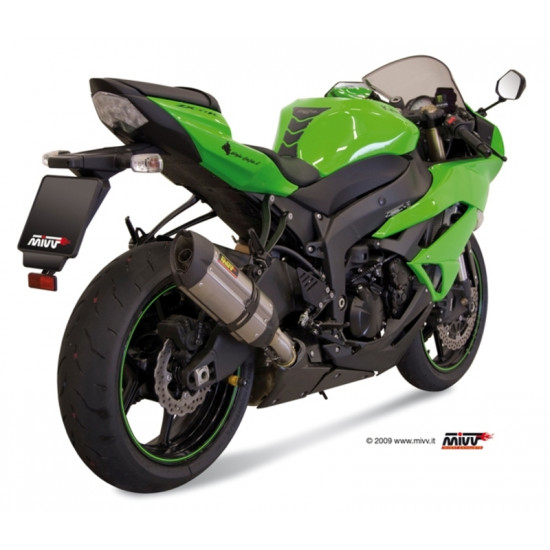 Silencieux MIVV Suono inox/casquette carbone Kawasaki ZX6R/ZX6RR