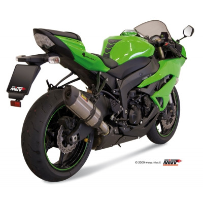 Silencieux MIVV Suono inox/casquette carbone Kawasaki ZX6R/ZX6RR