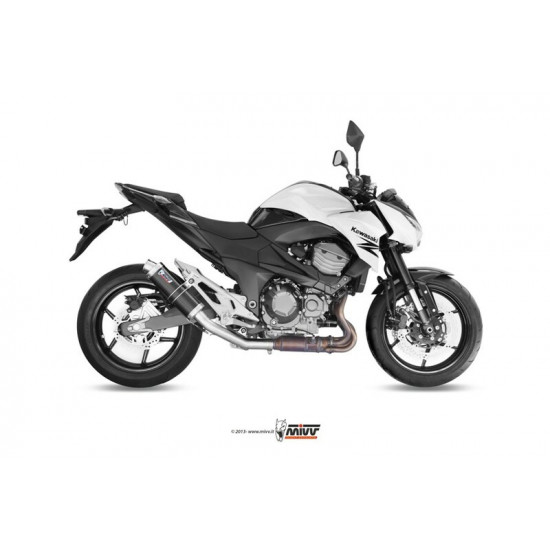 Silencieux MIVV GP inox brossé noir Kawasaki Z800 e