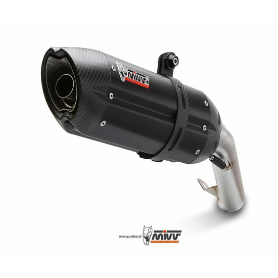 Silencieux double MIVV Suono inox brossé noir/casquette carbone KTM 990 Super Duke