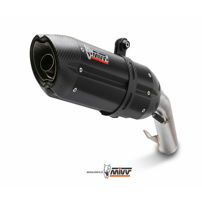 Silencieux double MIVV Suono inox brossé noir/casquette carbone KTM 990 Super Duke