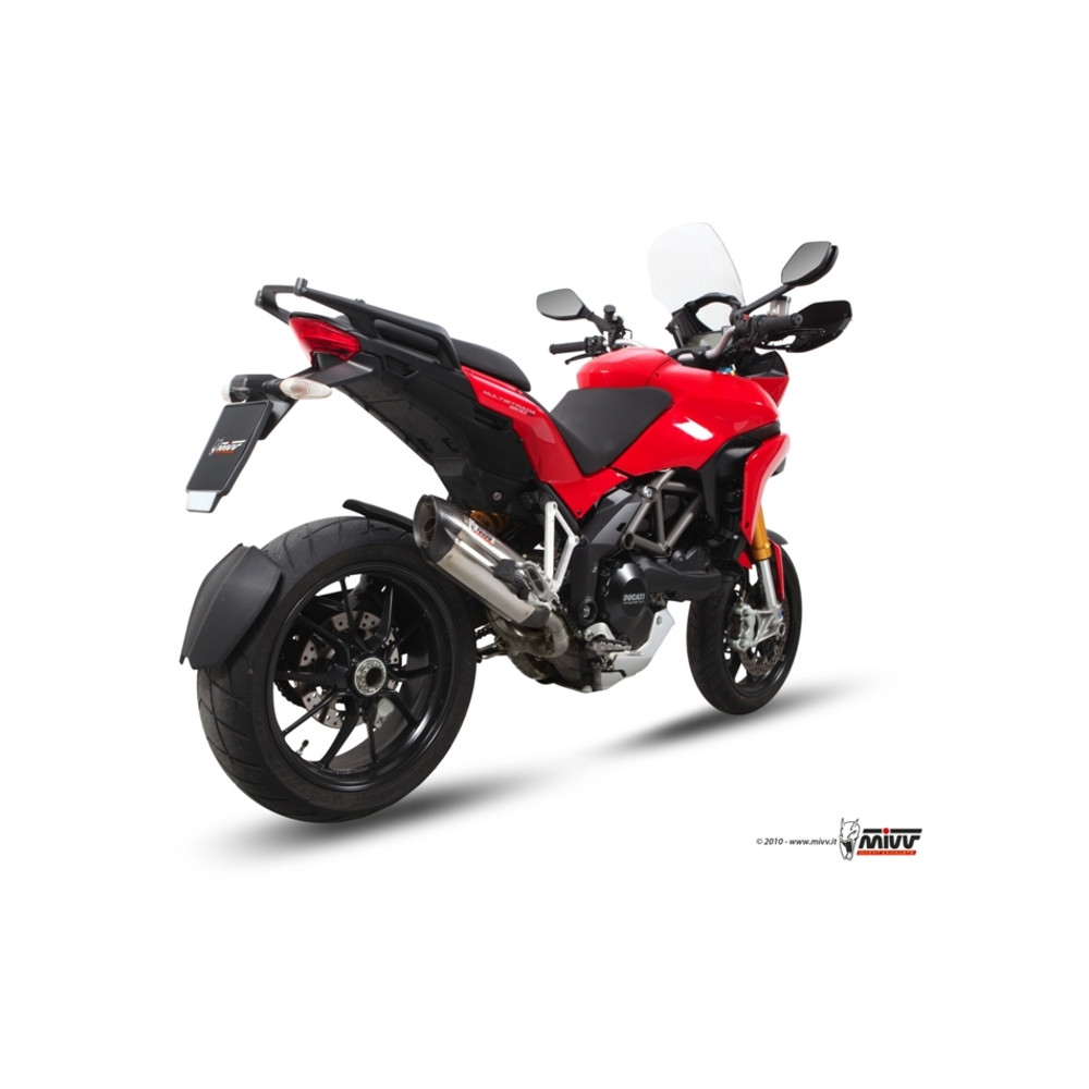 Silencieux MIVV Suono inox/casquette carbone Ducati Multistrada 1200