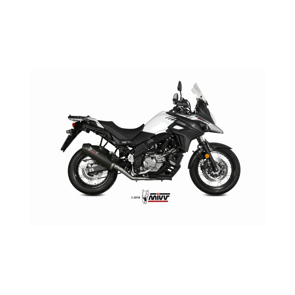 Silencieux MIVV Oval carbone/casquette carbone Suzuki DL650 V-Strom