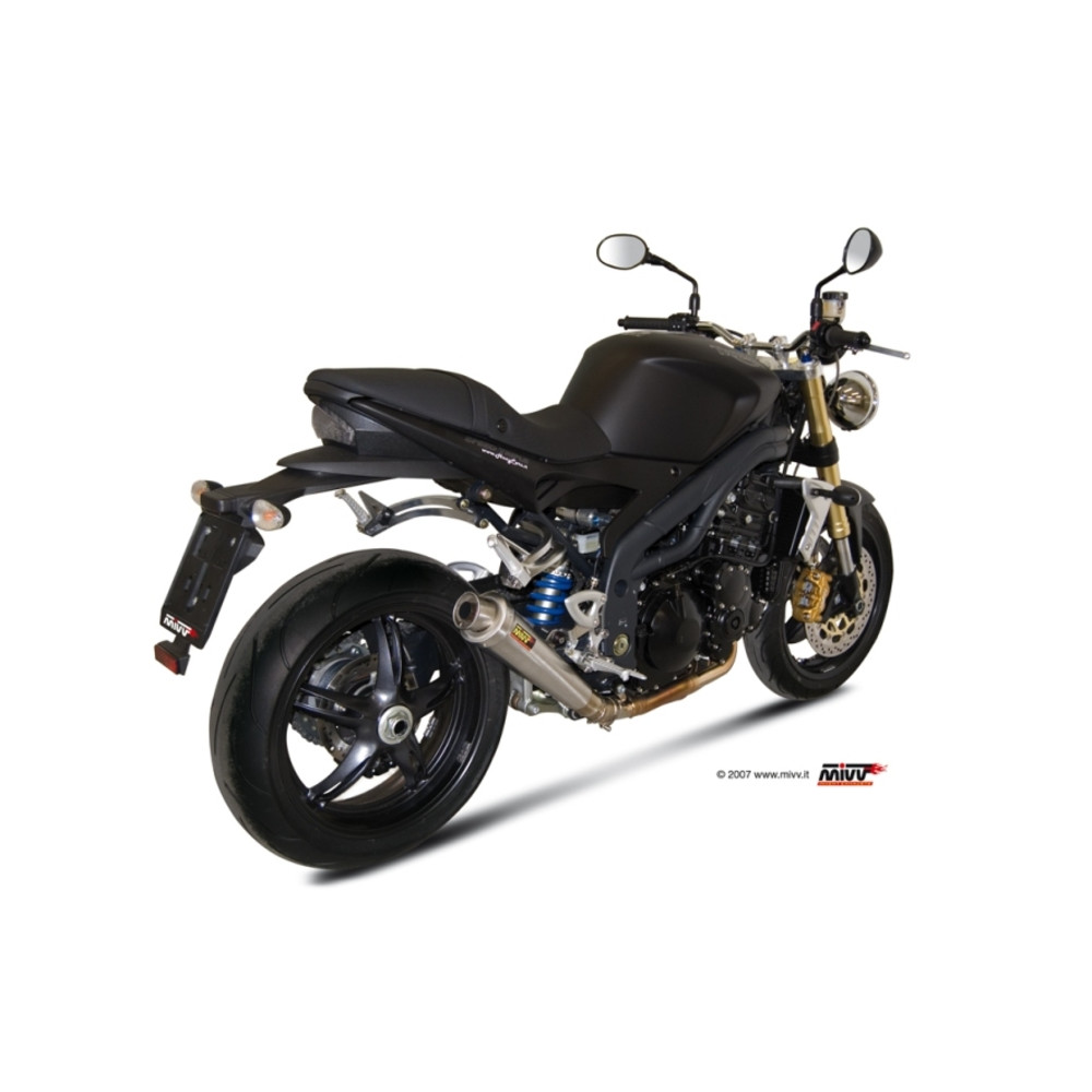 Silencieux MIVV X-Cone inox brossé Triumph Speed Triple 1050