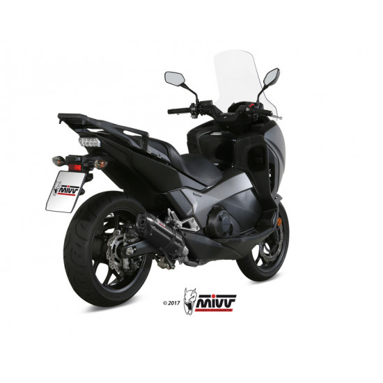 Silencieux MIVV Suono inox noir/casquette carbone Honda integra 750