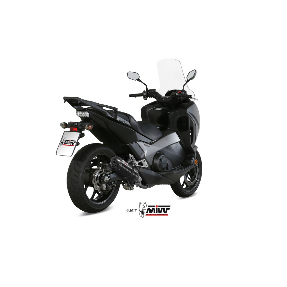 Silencieux MIVV Suono inox noir/casquette carbone Honda integra 750