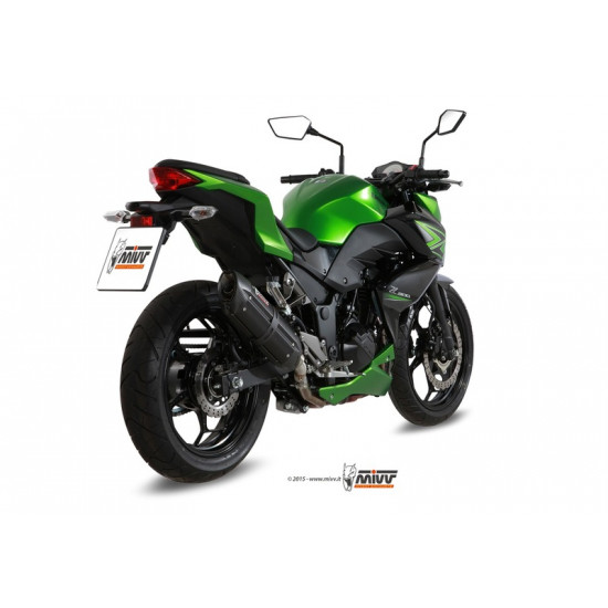 Silencieux MIVV Suono inox brossé noir Kawasaki Z300