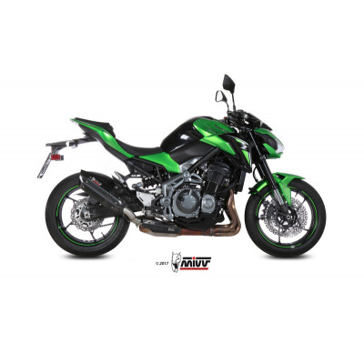 Silencieux MIVV Suono inox noir/casquette carbone Kawasaki Z900