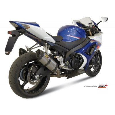 Silencieux double MIVV Suono inox/casquette carbone Suzuki GSX-R1000