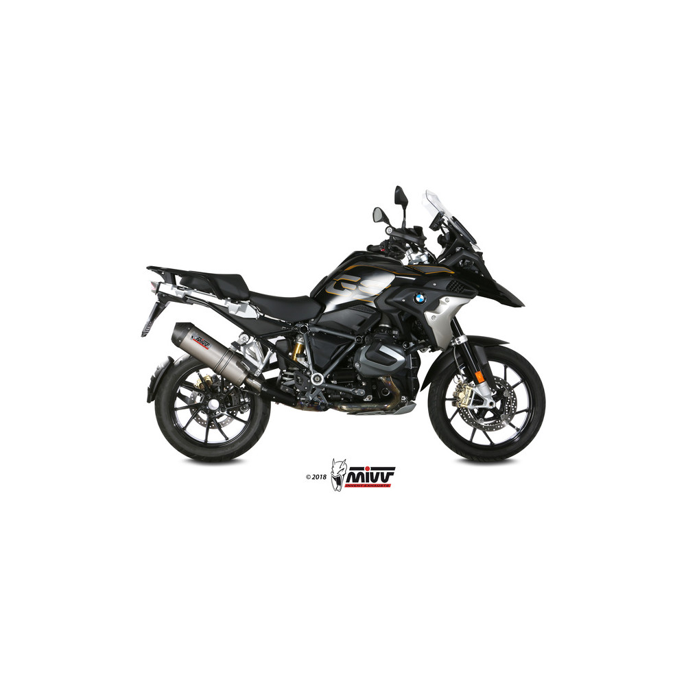 Silencieux MIVV Oval titane/casquette carbone BMW R1250GS