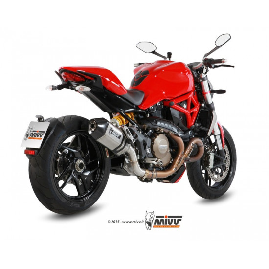 Silencieux MIVV Speed Edge inox/casquette carbone Ducati Monster 1200