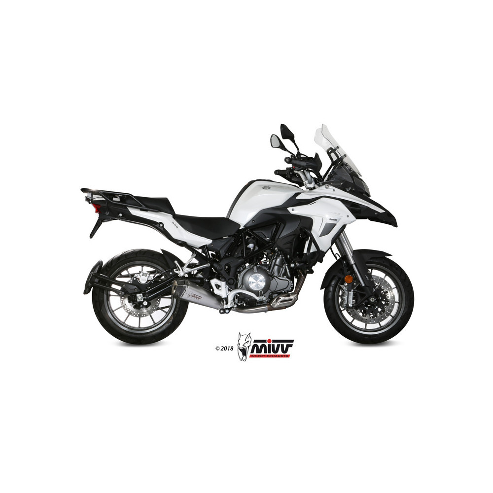 Silencieux MIVV Delta Race inox/casquette carbone Benelli TRK 502