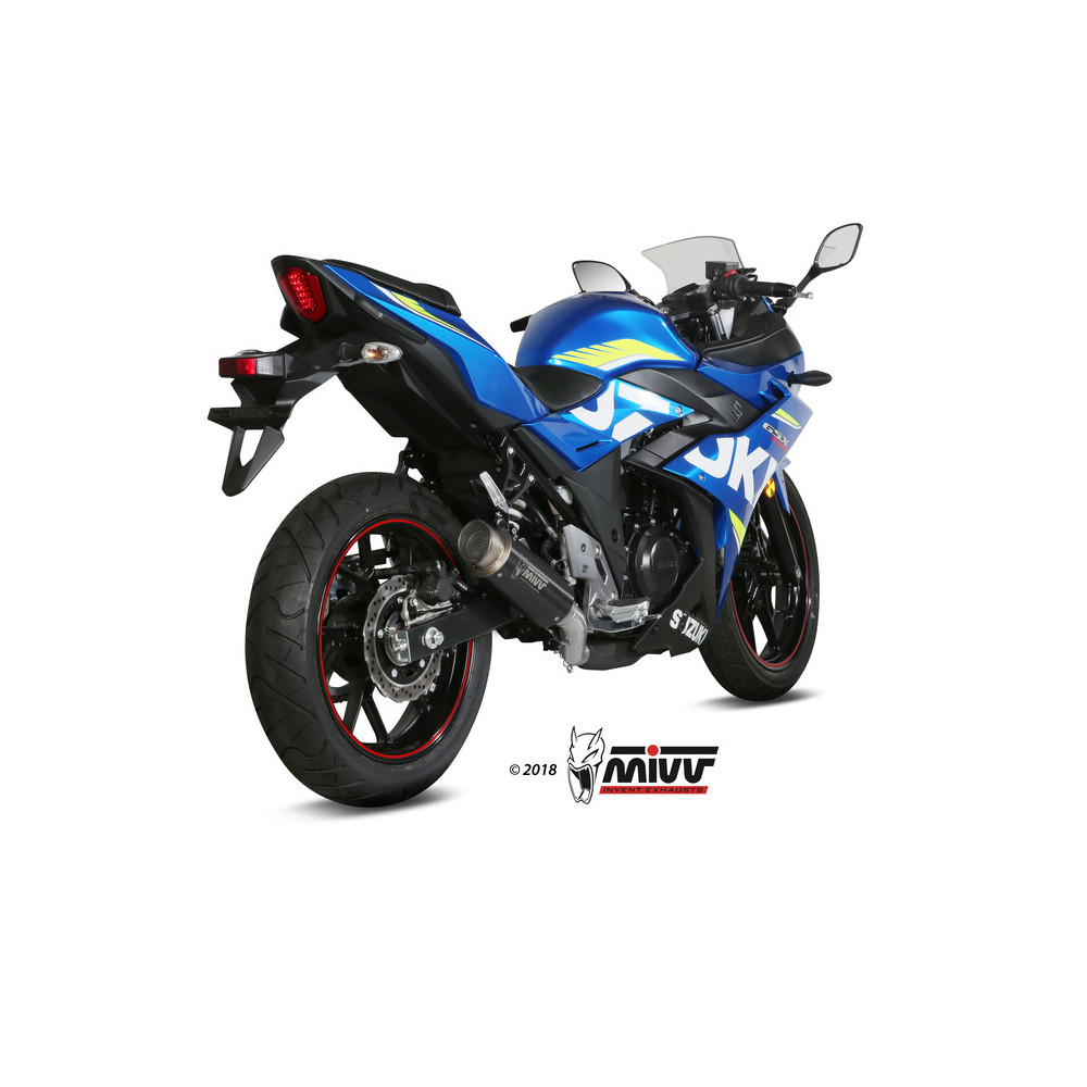 Silencieux MIVV GP Pro inox noir/casquette inox Suzuki GSX250R