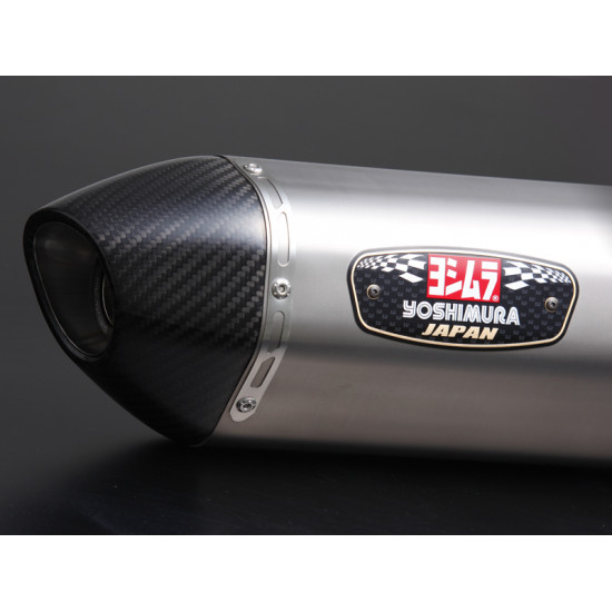 Silencieux YOSHIMURA R-77S inox/casquette carbone Kawasaki Ninja 400