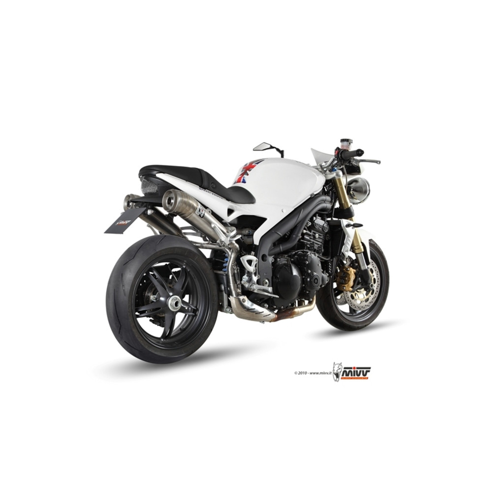 Silencieux double MIVV Ghibli inox Triumph Speed Triple