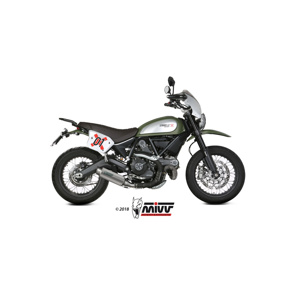 Silencieux MIVV GP Pro titane/casquette inox Ducati Scrambler 800