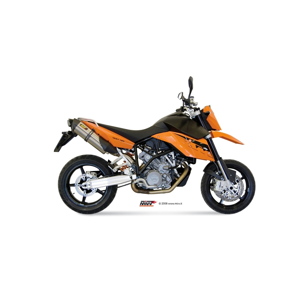 Silencieux double MIVV Suono inox/casquette carbone KTM