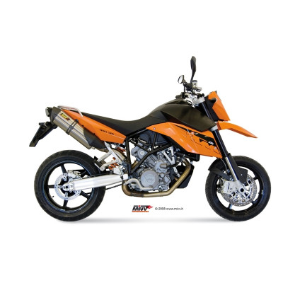 Silencieux double MIVV Suono inox/casquette carbone KTM