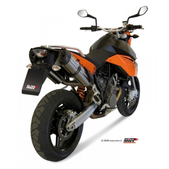 Silencieux double MIVV Suono inox/casquette carbone KTM