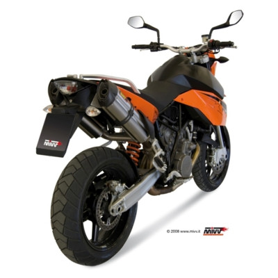 Silencieux double MIVV Suono inox/casquette carbone KTM