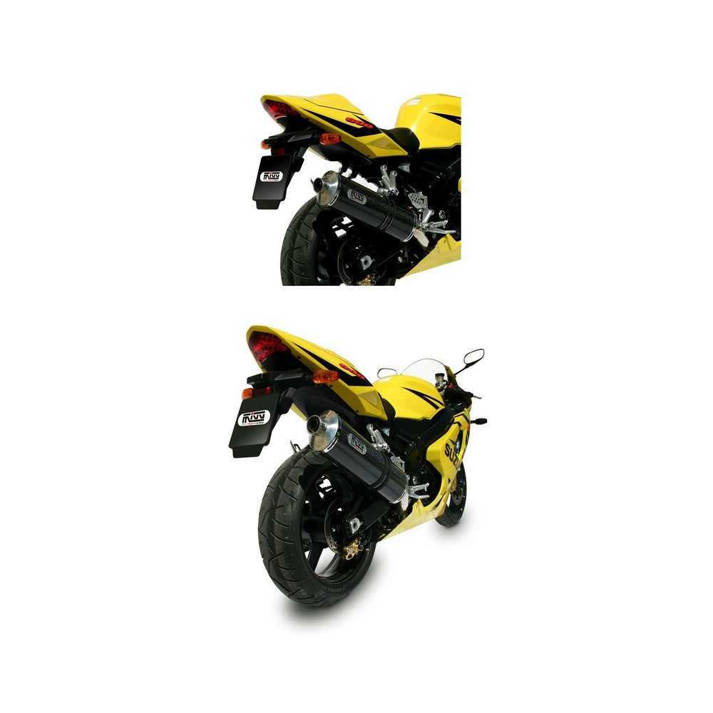 Silencieux MIVV Oval Classic carbone Suzuki GSX-R600/R750