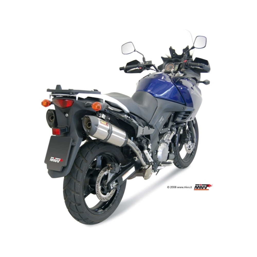 Silencieux double MIVV Suono inox/casquette carbone Suzuki DL1000 V-Strom