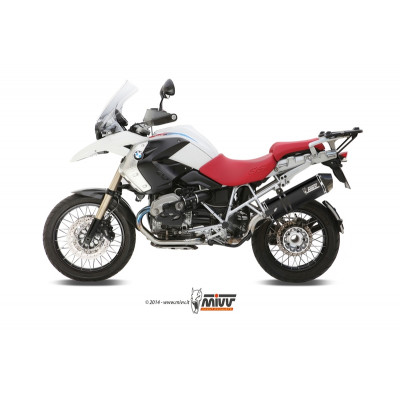 Silencieux MIVV Speed Edge inox brossé noir/casquette carbone BMW R1200GS